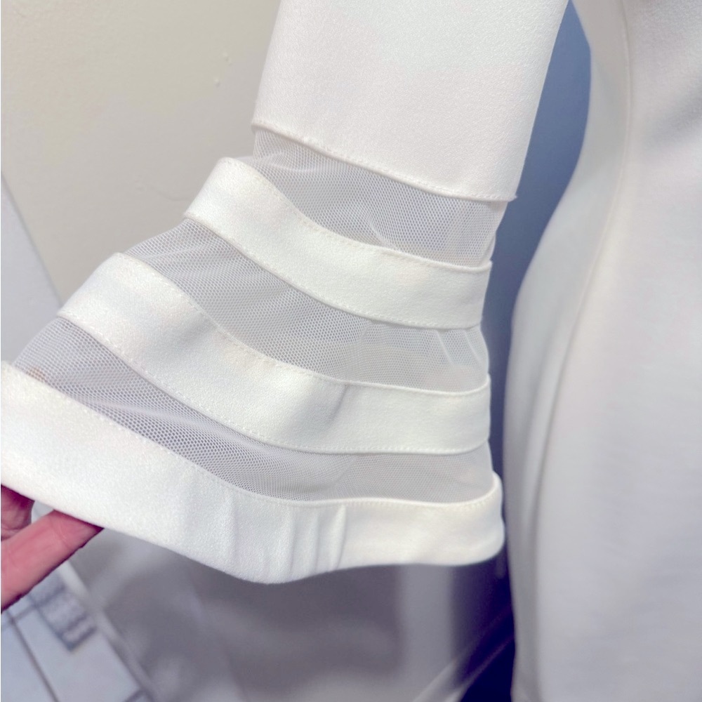 Calvin Klein Collection White Long Sleeve Dress